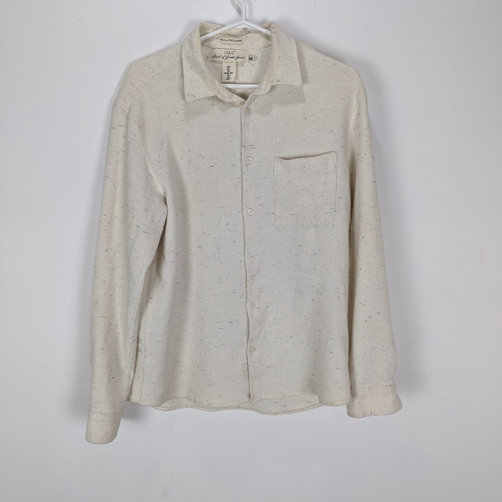 L.O.G.G H&M Men's Button Down Size Large Cream